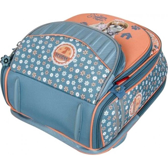 Рюкзак Across ACR18-178 Собачка (персиковый и голубой) - фото №6
