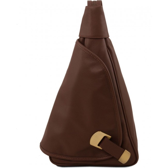 Рюкзак из мягкой кожи Tuscany Leather Hanoi TL140966 Темно-коричневый - фото №1