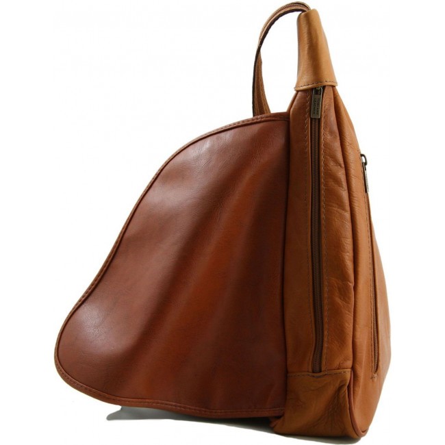 Рюкзак из мягкой кожи Tuscany Leather Hanoi TL140966 Темно-коричневый - фото №3