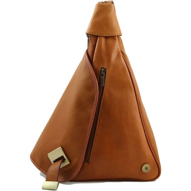 Рюкзак из мягкой кожи Tuscany Leather Hanoi TL140966 Темно-коричневый - фото №2