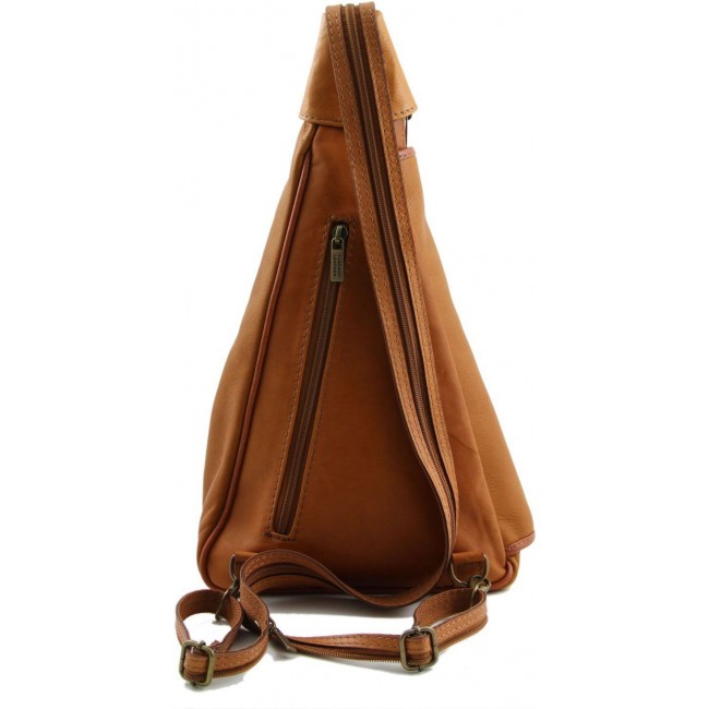 Рюкзак из мягкой кожи Tuscany Leather Hanoi TL140966 Темно-коричневый - фото №4