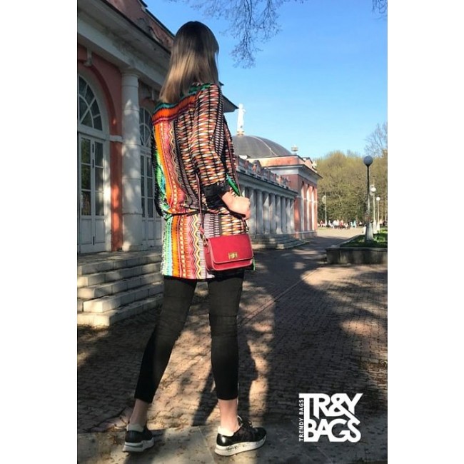 Женская сумка Trendy Bags LOCKY Бордовый - фото №6