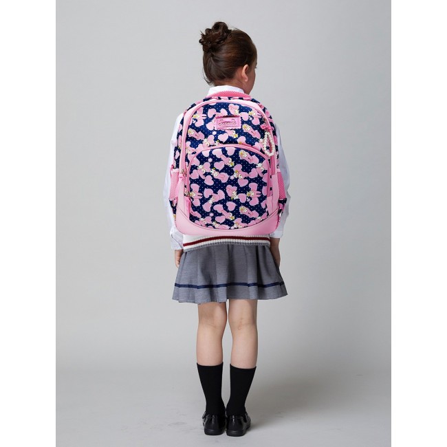 Рюкзак МихиМихи Зайка с сердечками темно синий с розовым - фото №5