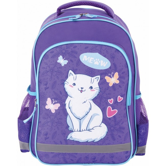 Рюкзак Пифагор School White cat Фиолетовый - фото №1