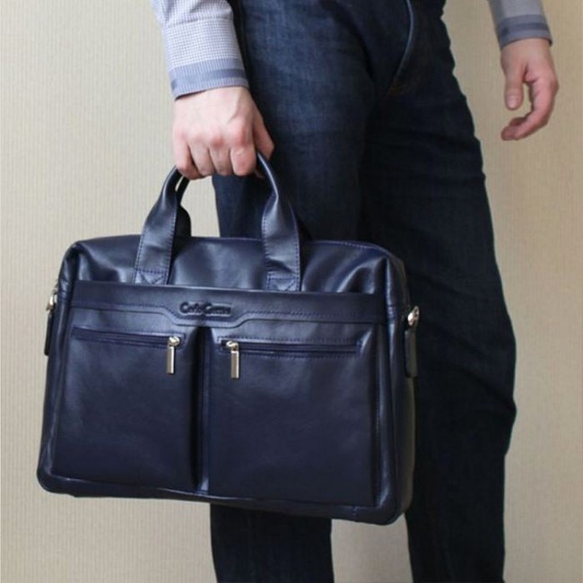 Мужская сумка Carlo Gattini 1007 Синий классический - фото №5