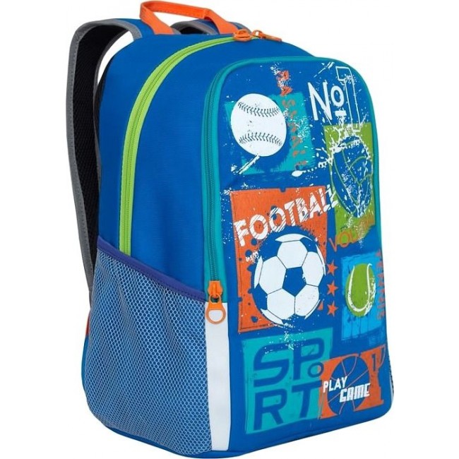 Рюкзак Grizzly RB-960-1 Футбол (синий) - фото №2