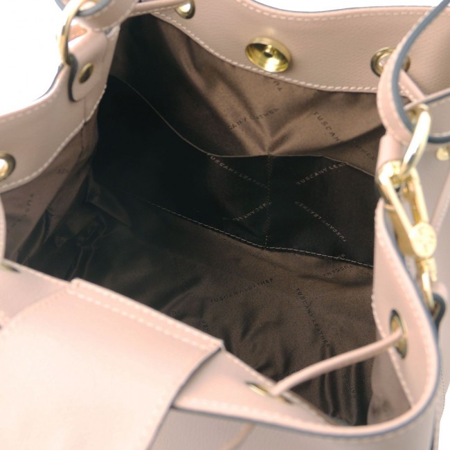 Кожаная сумка Tuscany Leather Minerva TL142145 Taupe - фото №5