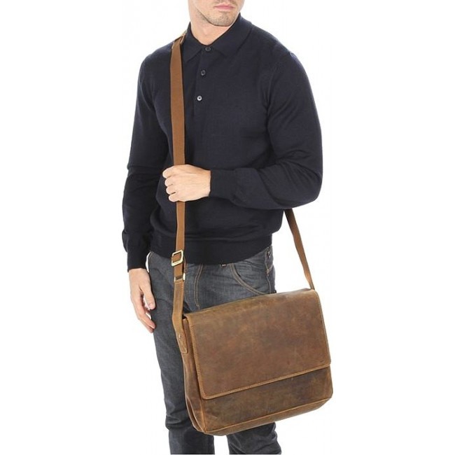 Мужская сумка Visconti 18516 Texas L Желтовато-коричневый - фото №5
