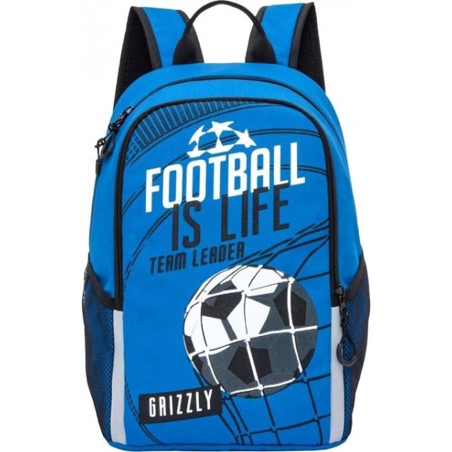 Рюкзак Grizzly RB-964-5 Футбол (синий) - фото №1
