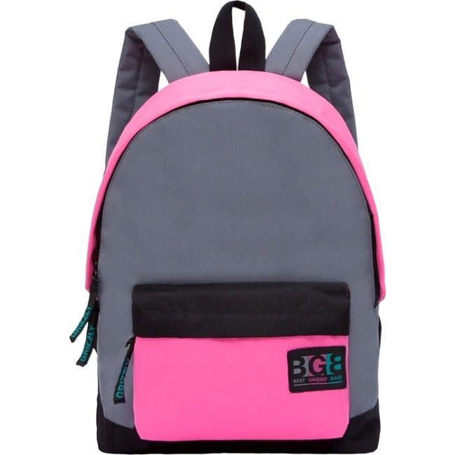 Рюкзак Grizzly RD-750-4 Черный - серый - розовый - фото №1