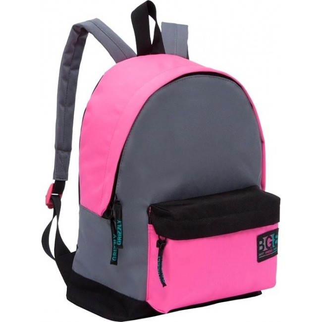 Рюкзак Grizzly RD-750-4 Черный - серый - розовый - фото №2