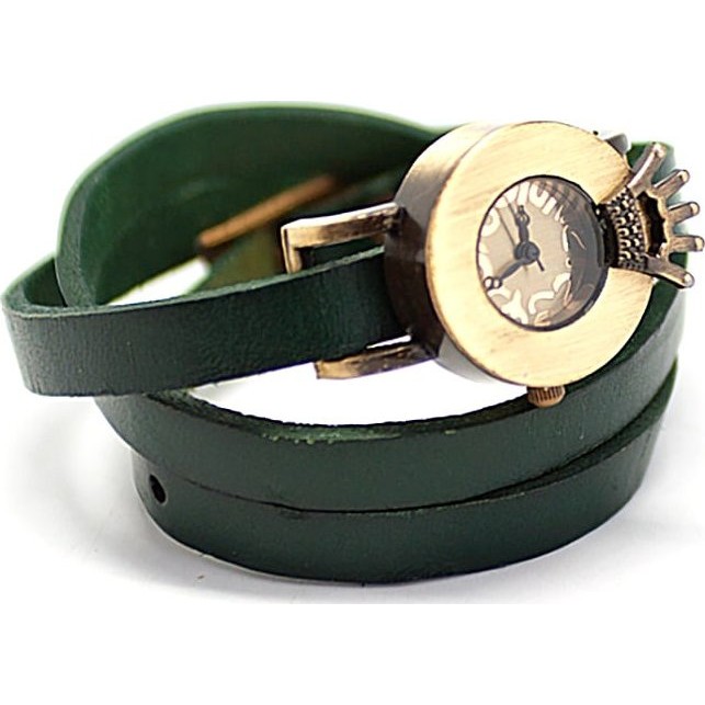 часы Kawaii Factory Часы на двойном ремешке "Queen" Зеленые - фото №2