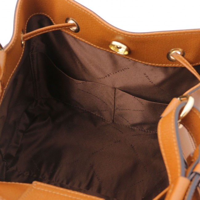 Кожаная сумка Tuscany Leather Minerva TL142145 Коньяк - фото №6